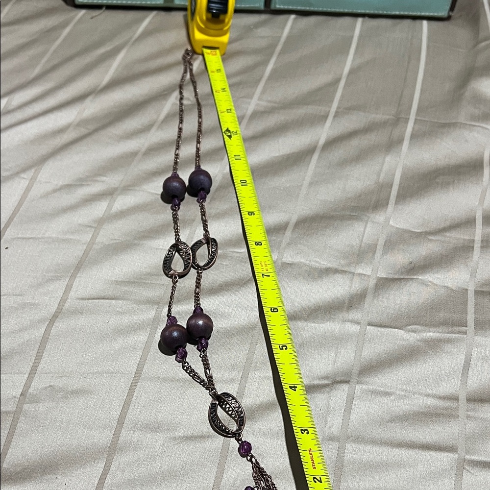 NYC Deep Purple Beaded Necklace